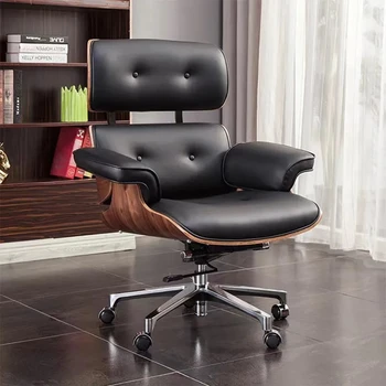 Офисное кресло Высококачественная Простая Современная Роскошная Офисная мебель для отдыха Дизайнерское кожаное кресло Удобное Вращающееся кресло босса