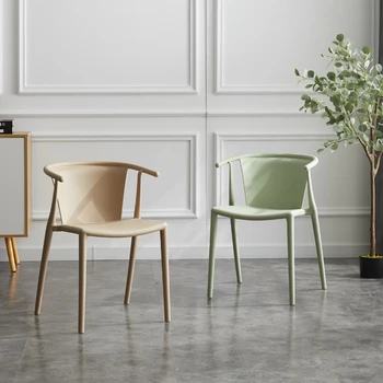 Пластиковые Скандинавские обеденные стулья Современный туалетный столик для гостиной Индивидуальный дизайн кухонного стула Уличная мебель Cadeiras De Jantar BB50CY