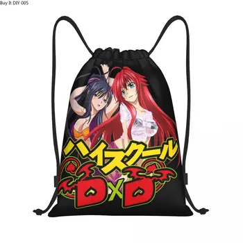Пользовательские персонажи из аниме средней школы DxD, сумки-рюкзаки на шнурках, женские легкие спортивные рюкзаки для спортзала, сумки для тренировок