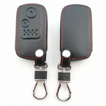 Популярный 100% кожаный брелок для ключей от автомобиля чехол для Honda Accord CIVIC CRV Fit 2006-2015 2 кнопки Smart Remote