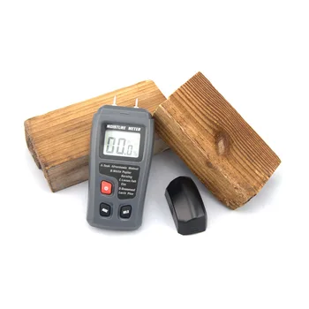 Профессиональный цифровой измеритель влажности древесины Игольчатый Измеритель влажности древесины EMT01 0 ~ 99,9% Гигрометр древесины Портативный Инструмент ЖК-дисплей