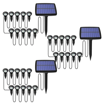 Розничная продажа 3X10 В 1 Солнечные фонари на открытом воздухе, водонепроницаемые солнечные фонари для газона, солнечные лампы для сада, украшения бассейна