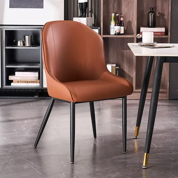 Роскошные дизайнерские кухонные стулья для гостиной, Кожаное индивидуальное эргономичное кресло, Декоративная мебель для дома Juegos De Comedor
