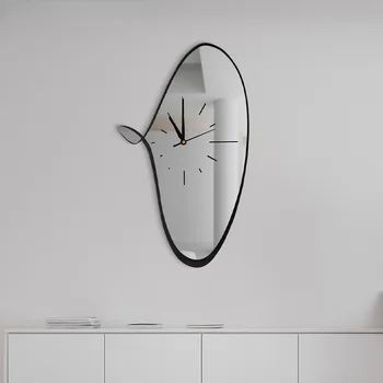 Современная минималистичная декоративная роспись настенные часы в гостиной Часы в скандинавском стиле настенный светильник на крыльце роскошные немой домашние часы