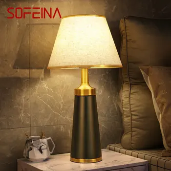 Современная настольная лампа SOFEINA с сенсорным затемнением, креативный простой настольный светильник в скандинавском стиле для дома, гостиной, спальни, кабинета