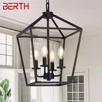 Современный подвесной светильник BERTH LED Creative Personality Американская простая люстра для домашнего ресторана, спальни, прохода