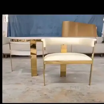 Современный скандинавский простой легкий роскошный обеденный стул на трех ножках из нержавеющей стали, кожаное кресло с изогнутой спинкой
