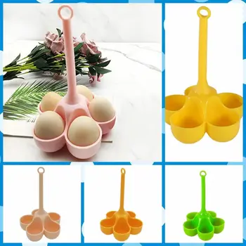 Термостойкий лоток для подогрева яиц на 5 отверстий, безопасный пищевой силиконовый лоток для яиц на пару, многофункциональный с ручкой для кухни