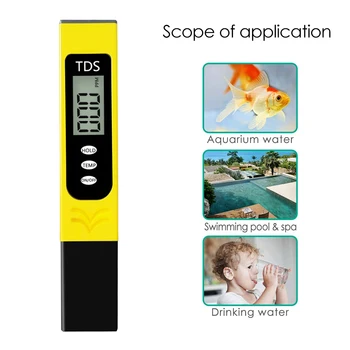 Тестер качества воды TDS Meter для аквариума с питьевой водой для измерения чистоты воды