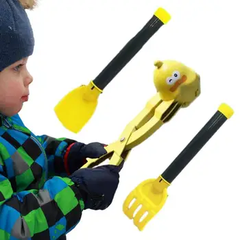 Уличные снежные игрушки для детей, набор снежных игрушек с 2 лопатами, форма для снега, Банановая утка, Пляжные песочные игрушки, формы для снега, забавный снежный шар