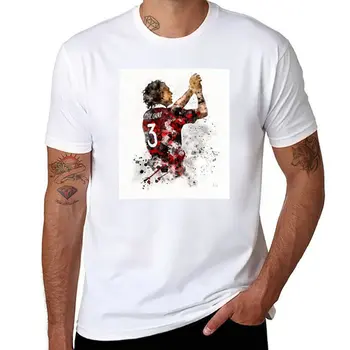 Футболка Paolo Maldini, футболки на заказ, черные футболки для мужчин