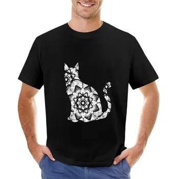 Футболка с изображением кошки в lotus, спортивная рубашка с коротким рукавом, мужские футболки с графическим рисунком в стиле хип-хоп