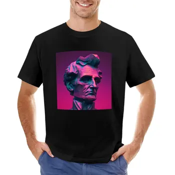 Футболка со статуей Авраама Линкольна vaporwave, футболки для любителей спорта, новая версия футболки, мужские белые футболки