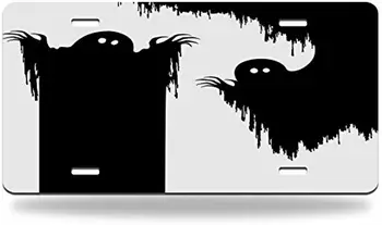 Хэллоуин Автомобильные Бирки Монстр Жуткий Призрак Дух Phantom Horror Номерные Знаки Рамка Автоматической Крышки для Американского Автомобиля Мужчина Женщина 12x6 Дюймов