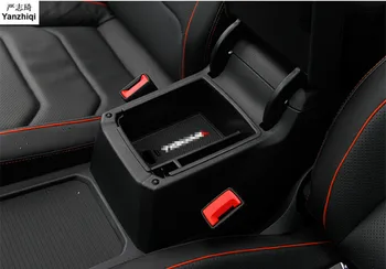 Центральный ящик для хранения подлокотника из АБС-пластика Контейнер-органайзер для перчаток Чехол для стайлинга автомобилей Volkswagen VW Tiguan Mk2 2016 2017 2018