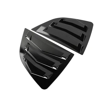 Черная задняя боковая вентиляционная решетка жалюзи на четверть окна для Honda Fit Jazz 2014-2019