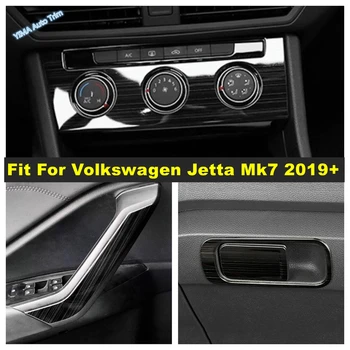 Черный матовый Внутренний Дверной Подлокотник / Панель кондиционера / Ящик для хранения перчаток для Volkswagen Jetta Mk7 2019-2022 Аксессуары