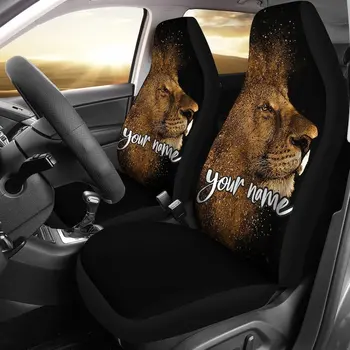 Чехлы для автомобильных сидений Lion (комплект из 2) - Универсальные чехлы для передних сидений автомобилей Lion и внедорожников - Защита сидений на заказ - Автомобильный аксессуар -