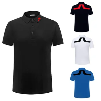 Япония и Южная Корея Одежда для гольфа Мужская Летняя рубашка-поло с отворотом Гольф Мужская спортивная одежда для отдыха Быстросохнущий трикотаж